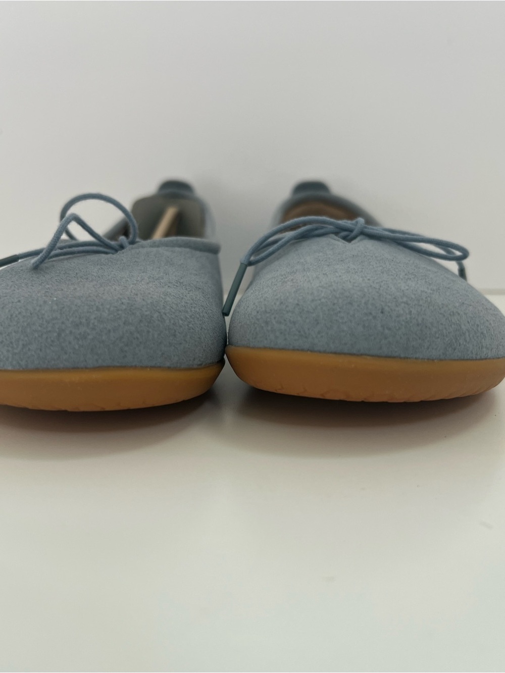ReVivo barefoot Light Blue Women's Ballet Flats with Bow Jing Jing never worn - Picture 8 of 16